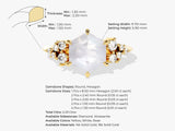 Hexagon Moonstone Engagement Ring with Moissanite Cluster