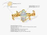 Marquise Opal Nature Inspired Engagement Ring