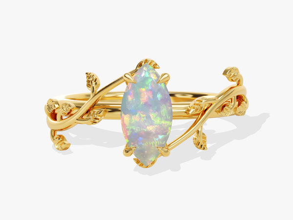 Marquise Opal Nature Inspired Engagement Ring
