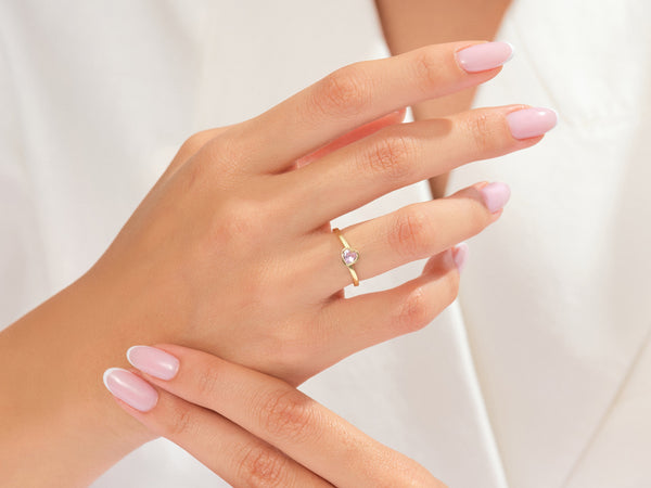 Bypass Pink Heart Promise Ring