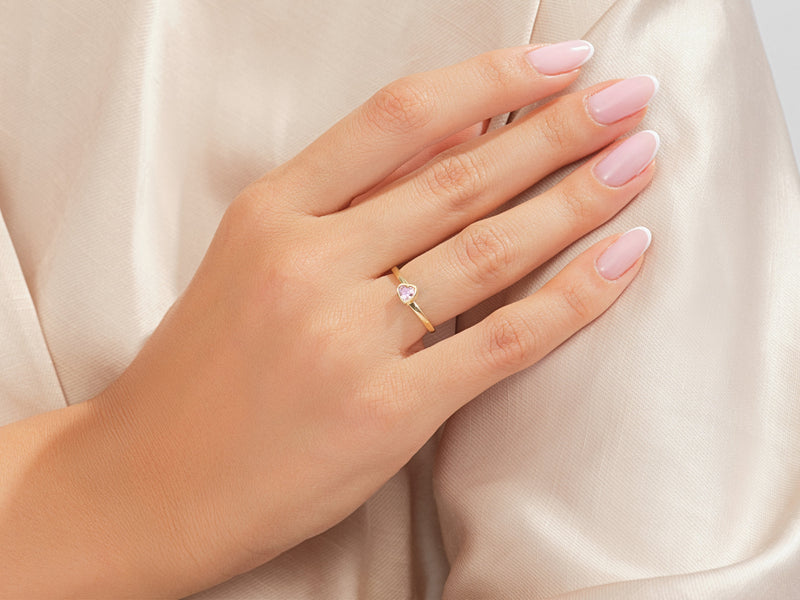 Bypass Pink Heart Promise Ring