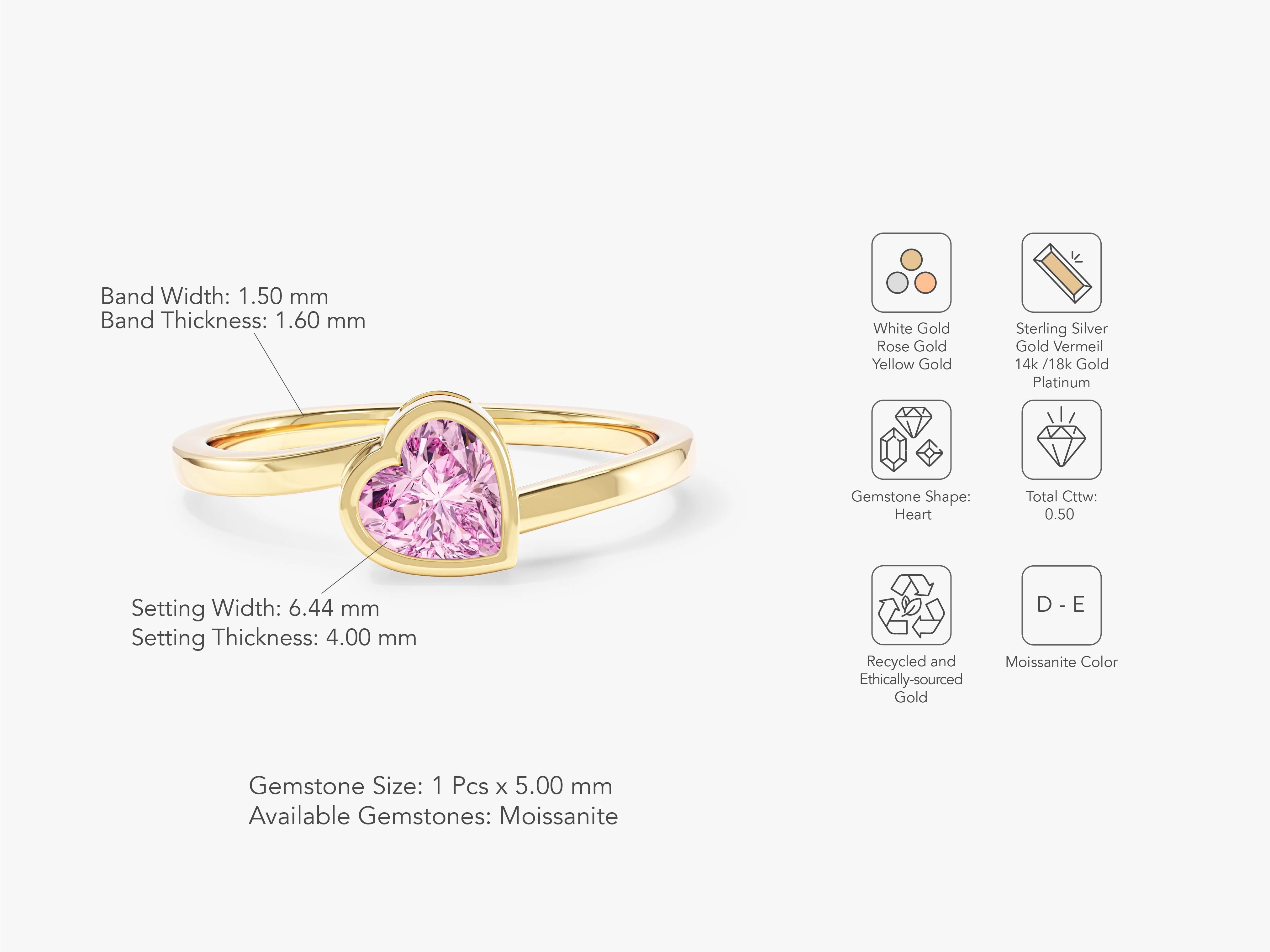 Bypass Pink Heart Promise Ring