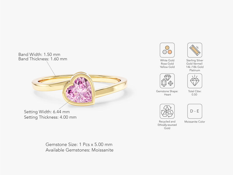 Bypass Pink Heart Promise Ring