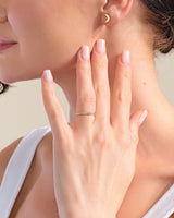 Micro Prong Set Moissanite Promise Ring
