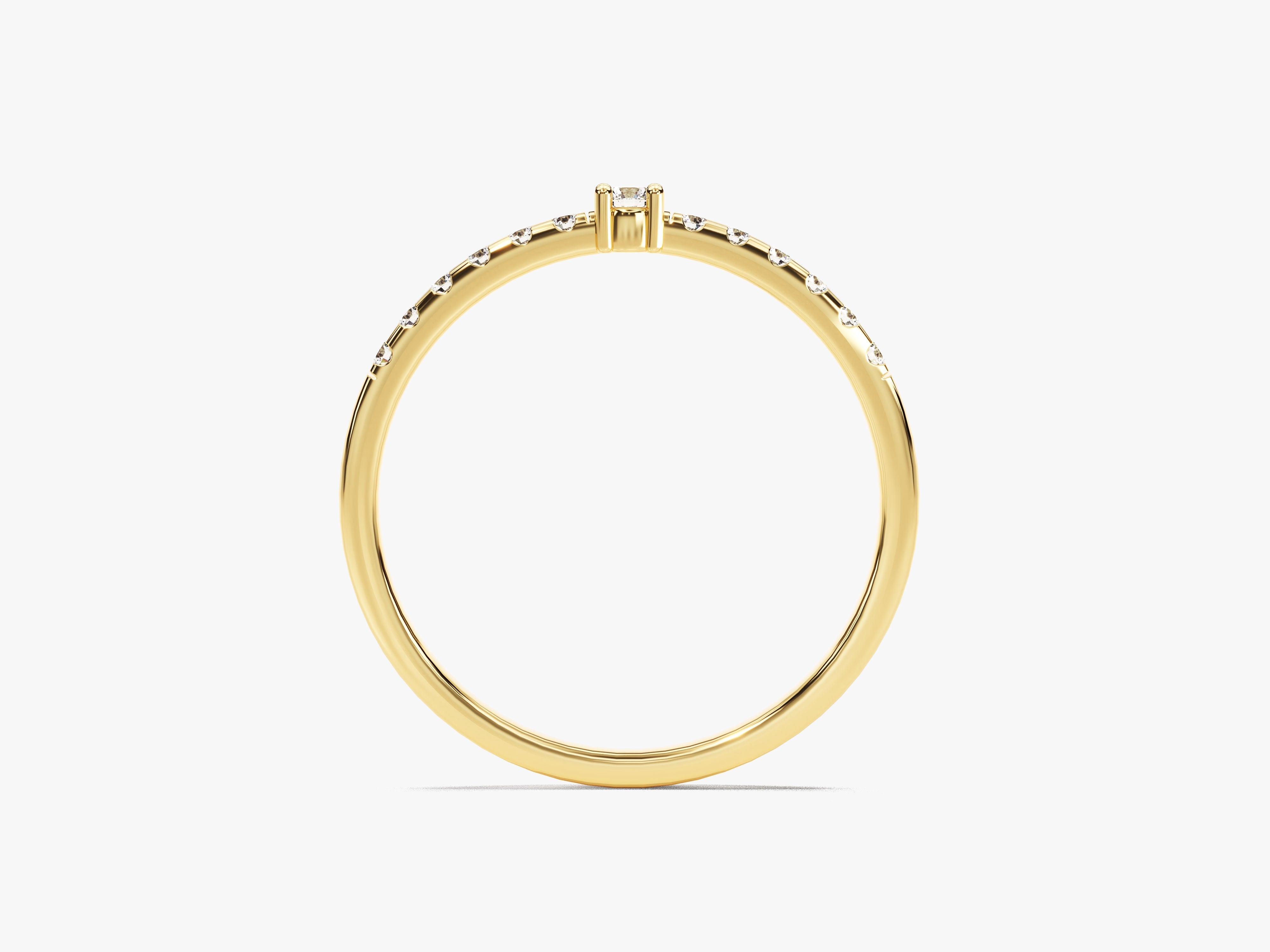 Micro Prong Set Moissanite Promise Ring