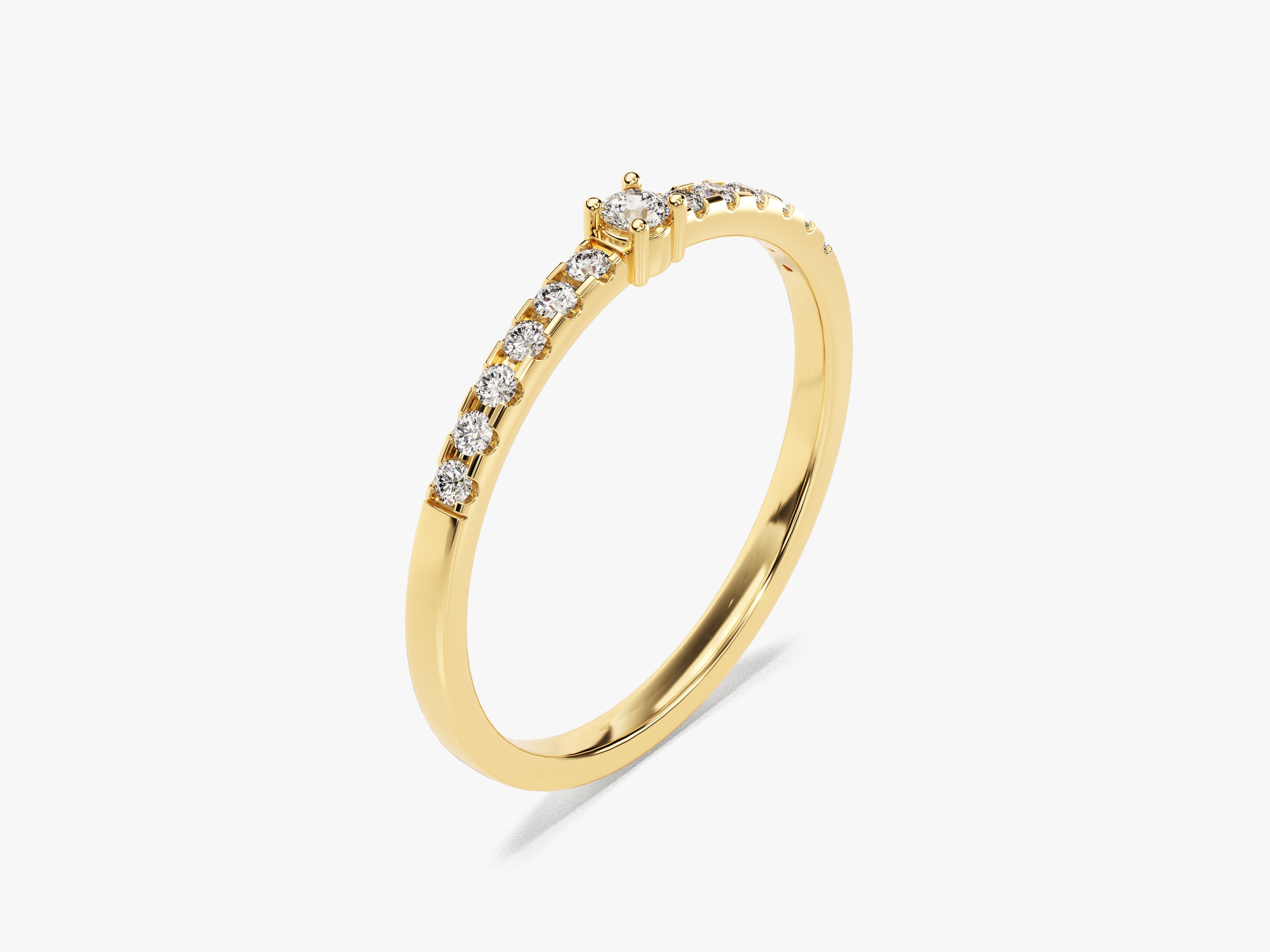 Micro Prong Set Moissanite Promise Ring