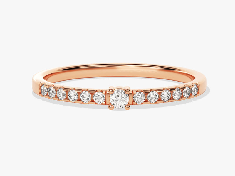 Micro Prong Set Moissanite Promise Ring