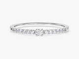 Micro Prong Set Moissanite Promise Ring