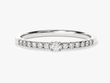 Micro Prong Set Moissanite Promise Ring