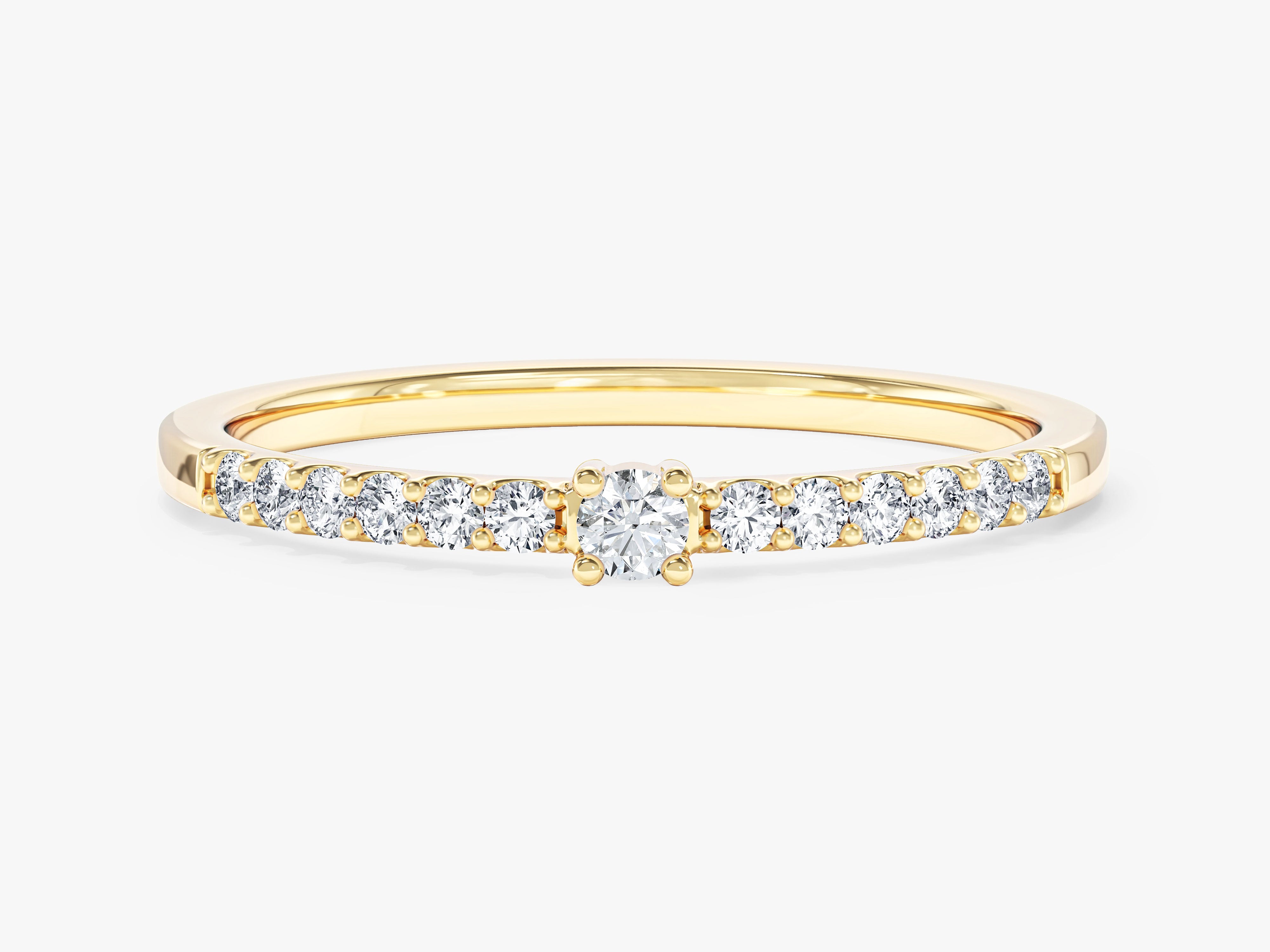 Micro Prong Set Moissanite Promise Ring