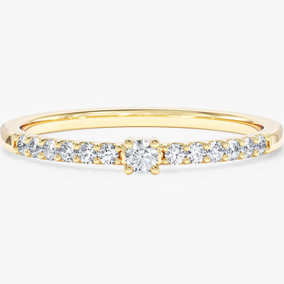 Micro Prong Set Promise Ring