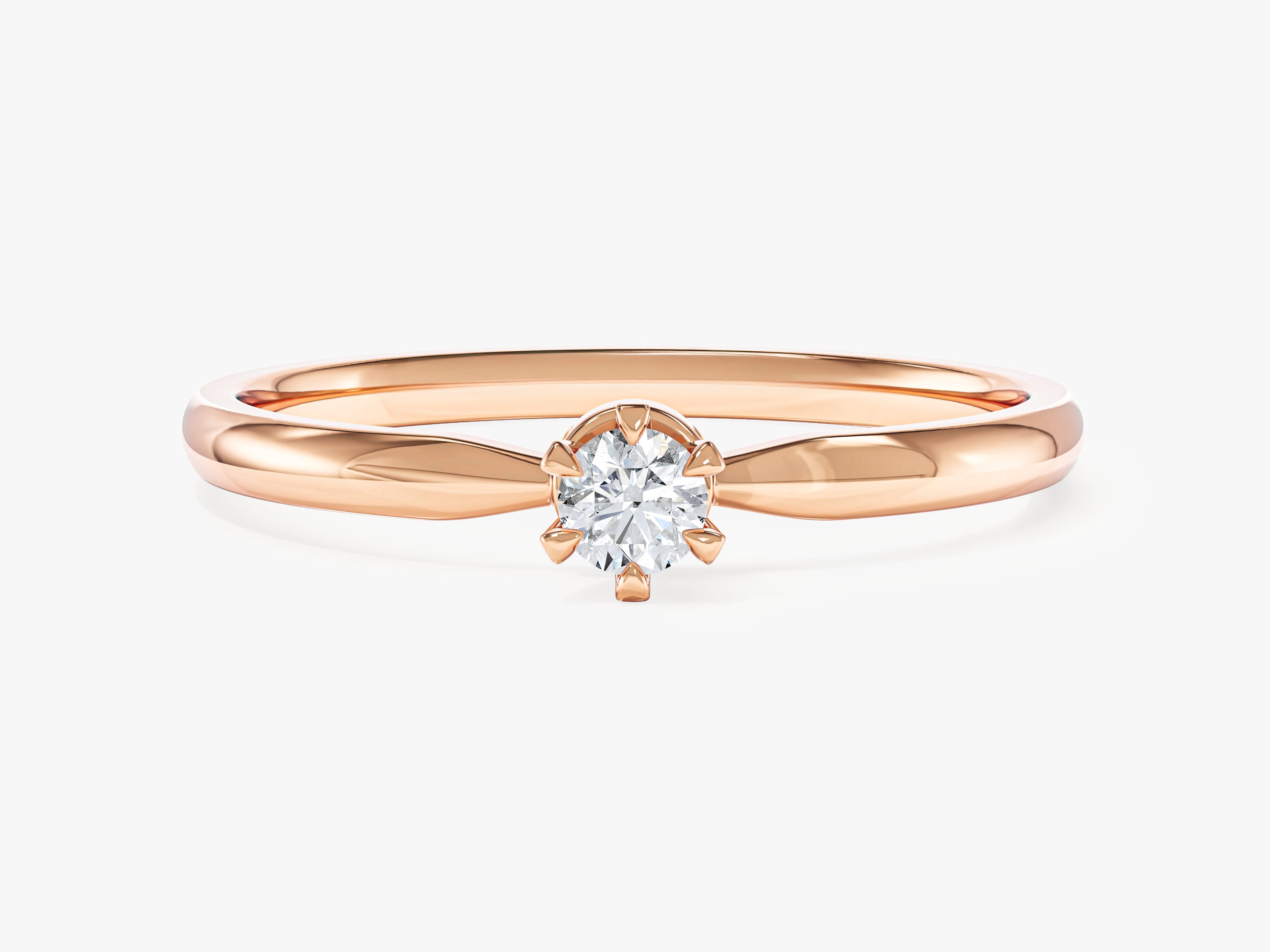 Six Prong Solitaire Promise Ring