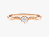 Six Prong Solitaire Moissanite Promise Ring