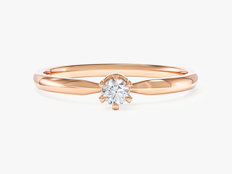 Six Prong Solitaire Promise Ring