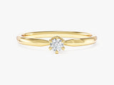 Six Prong Solitaire Moissanite Promise Ring