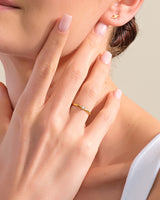 Six Prong Solitaire Moissanite Promise Ring