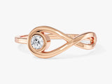 Infinity Solitaire Moissanite Promise Ring