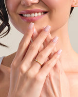 Scattered Round Cut Moissanite Promise Ring
