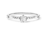 Scattered Round Cut Moissanite Promise Ring