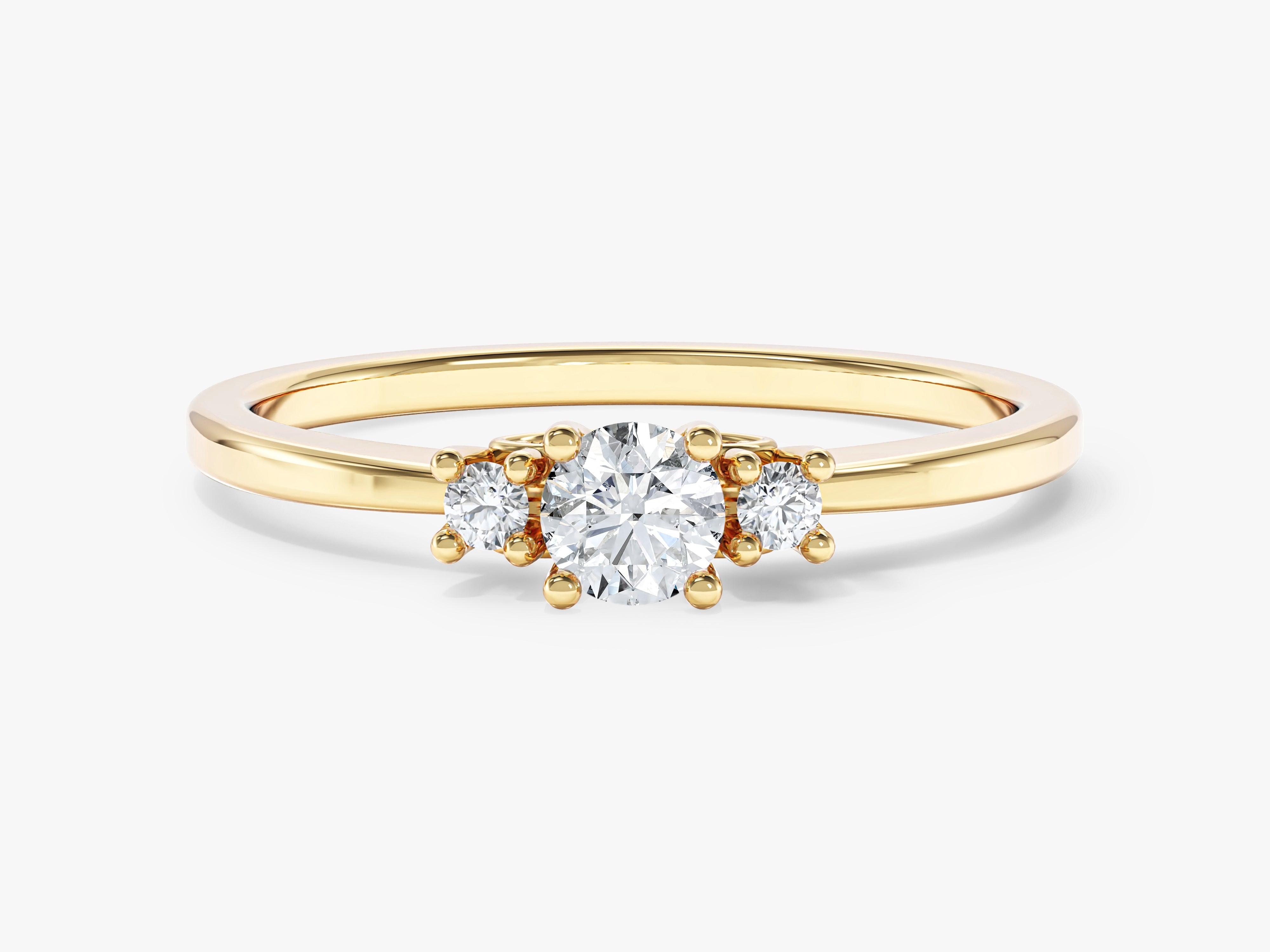 Three Stone Moissanite Promise Ring
