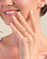 Three Stone Moissanite Promise Ring