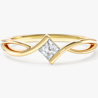 Twisted Band Princess Promise Ring