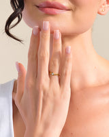 Twisted Band Princess Moissanite Promise Ring