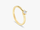 Solitaire Round Cut Moissanite Promise Ring