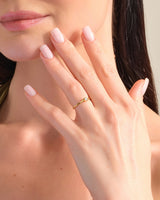 Solitaire Round Cut Gemtone Promise Ring