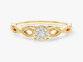 Infinity Moissanite Promise Ring with Milgrain Accents