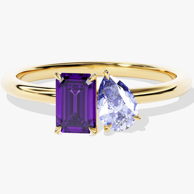 Toi et Moi Birthstone Ring