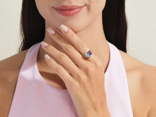 Toi et Moi Birthstone Ring