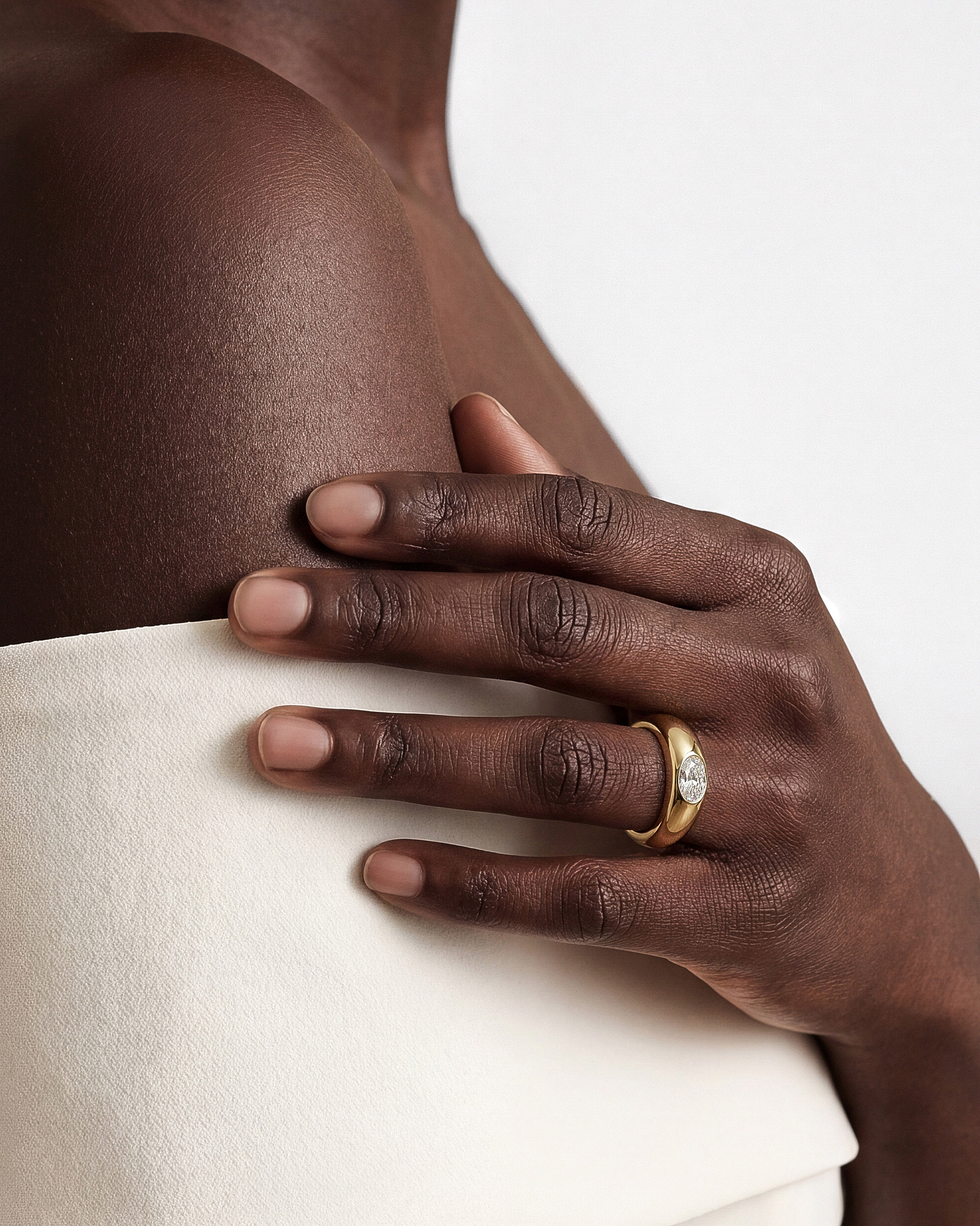 Bold Dome Lab Grown Diamond Engagement Ring