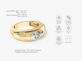 Bold Dome Oval Cut Promise Ring