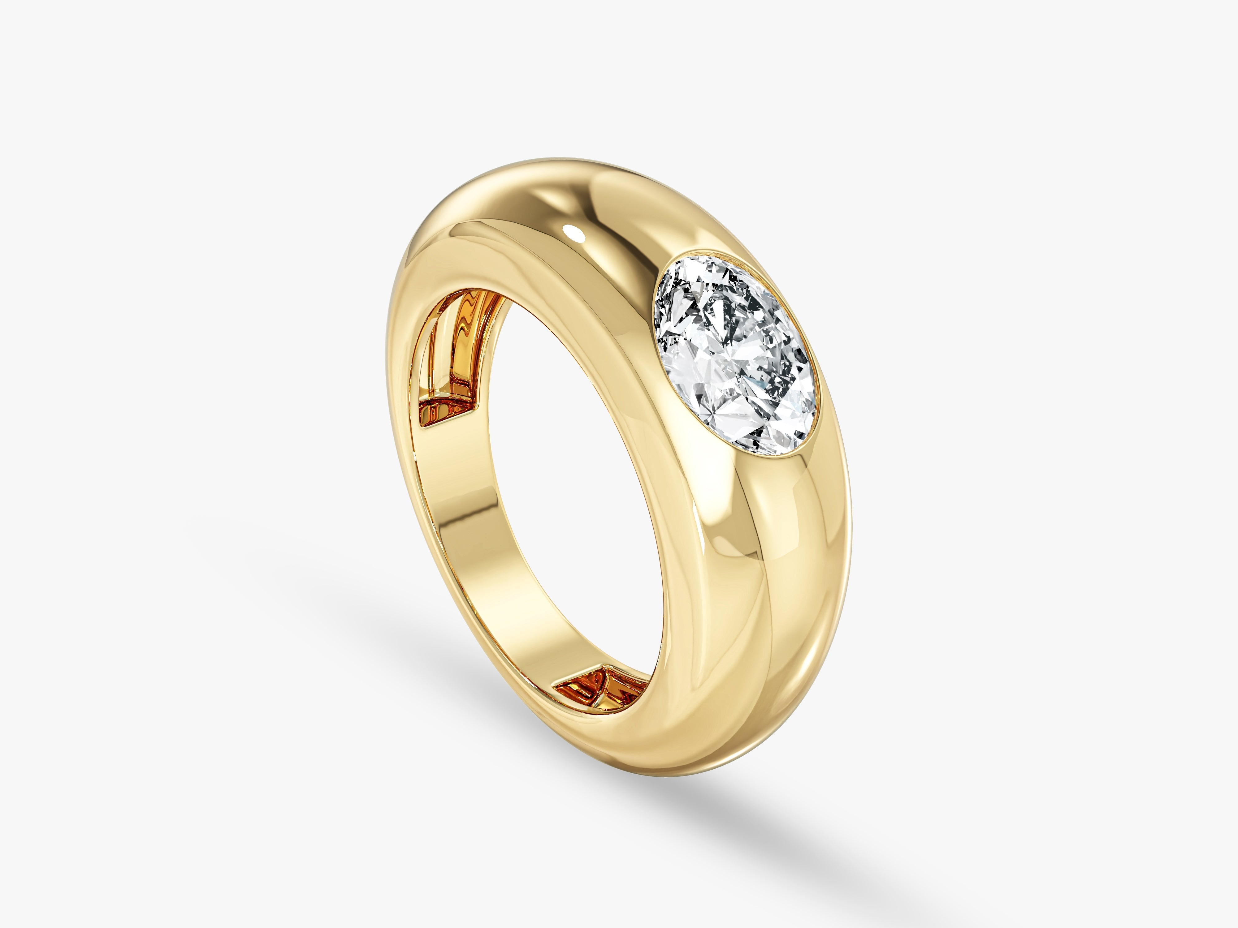 Bold Dome Lab Grown Diamond Engagement Ring