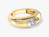 Bold Dome Oval Cut Promise Ring