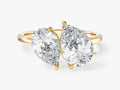 Pear Cut Moissanite Toi et Moi Engagement Ring