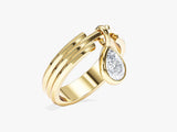 Pear Cut Charm Promise Ring