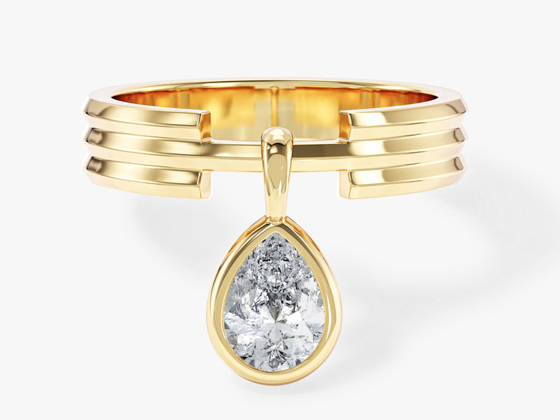 Pear Cut Charm Promise Ring