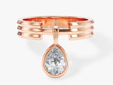 Pear Cut Charm Promise Ring
