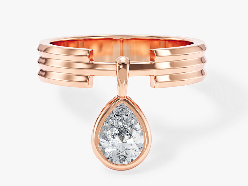 Pear Cut Charm Promise Ring