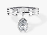 Pear Cut Charm Promise Ring
