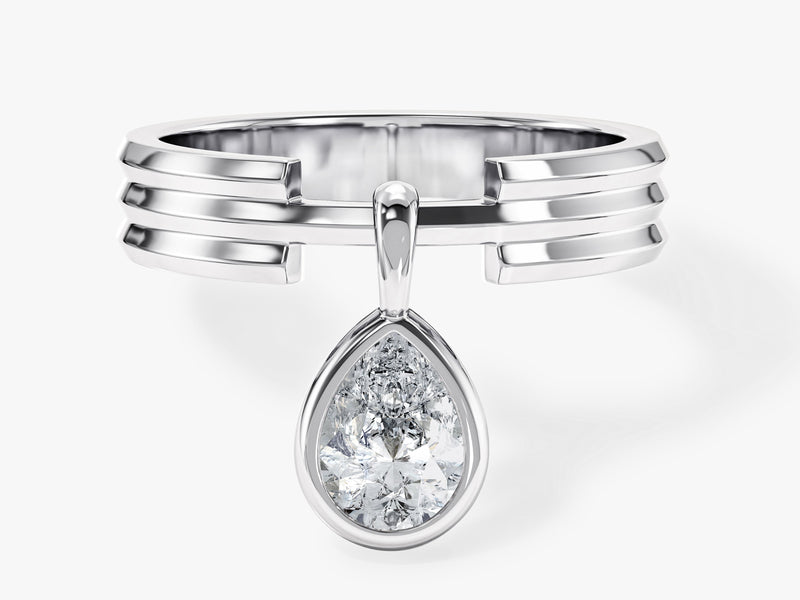 Pear Cut Charm Promise Ring