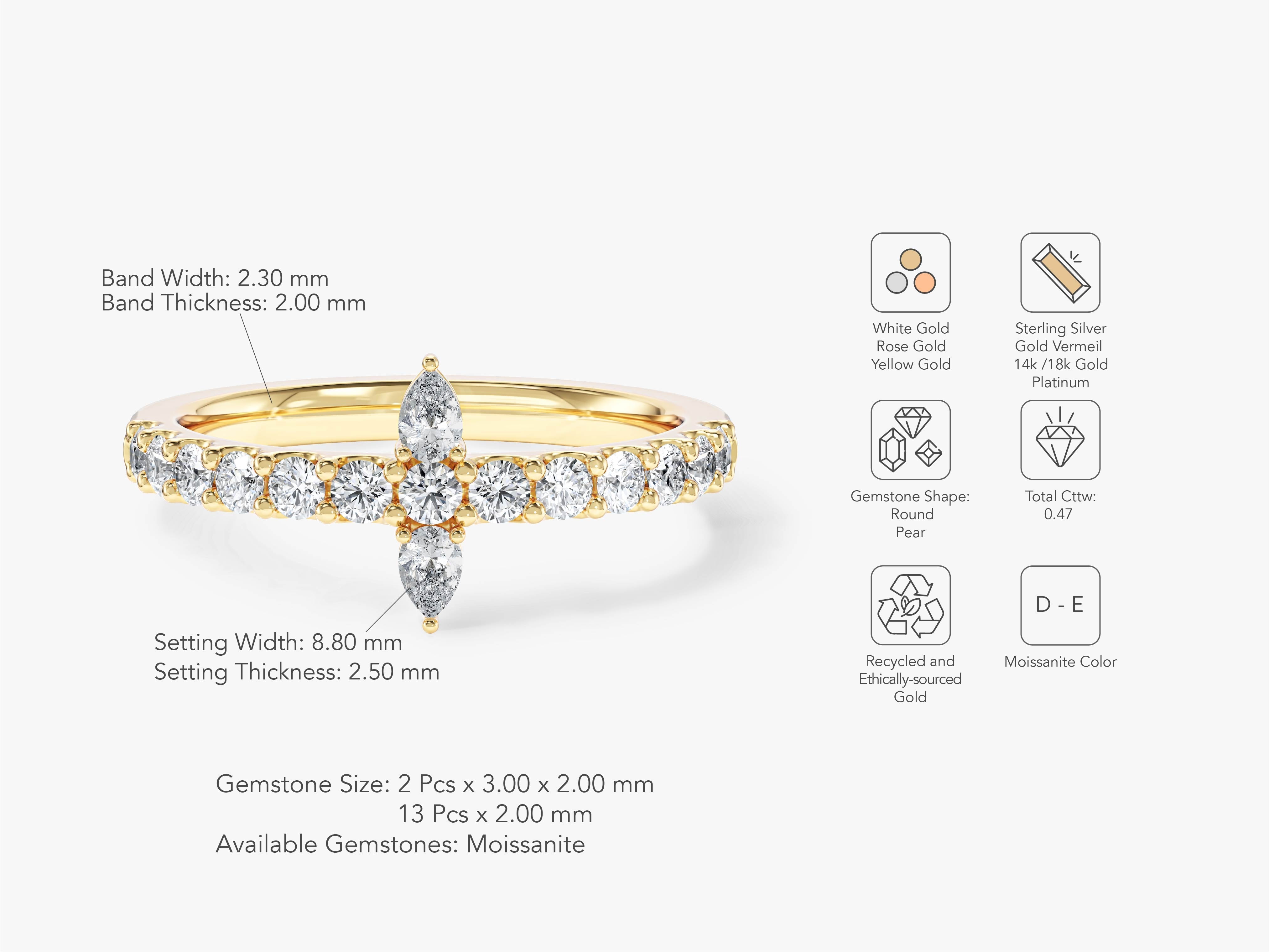 Cross Half-Eternity Promise Ring