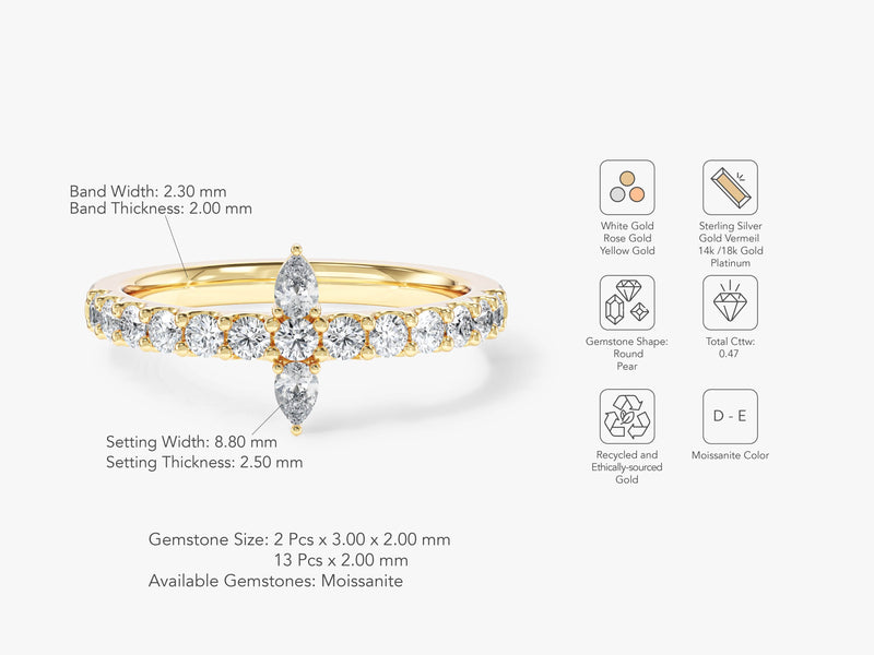 Cross Half-Eternity Promise Ring