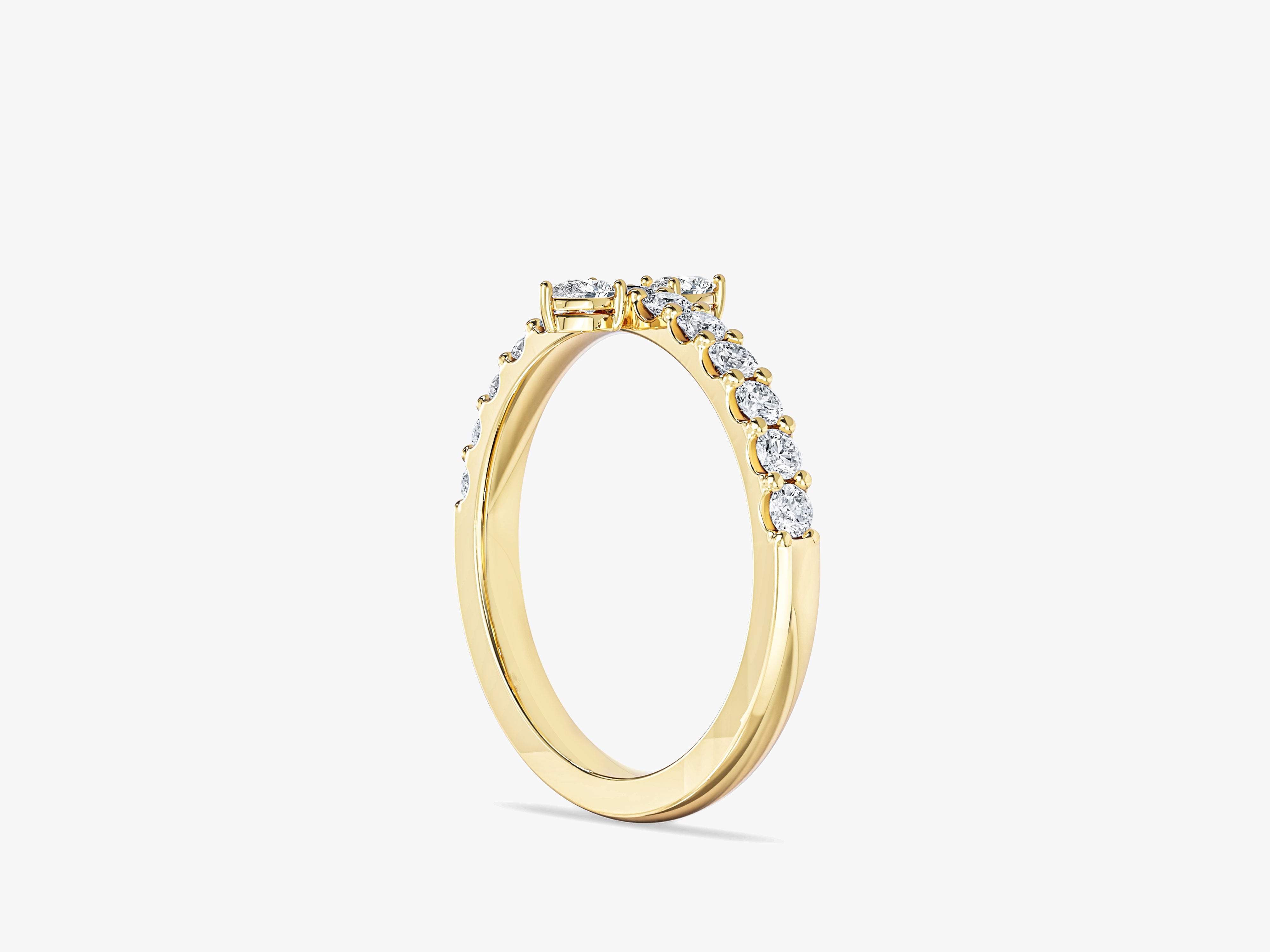 Cross Half-Eternity Promise Ring