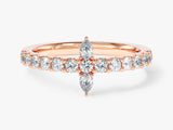 Cross Half-Eternity Promise Ring