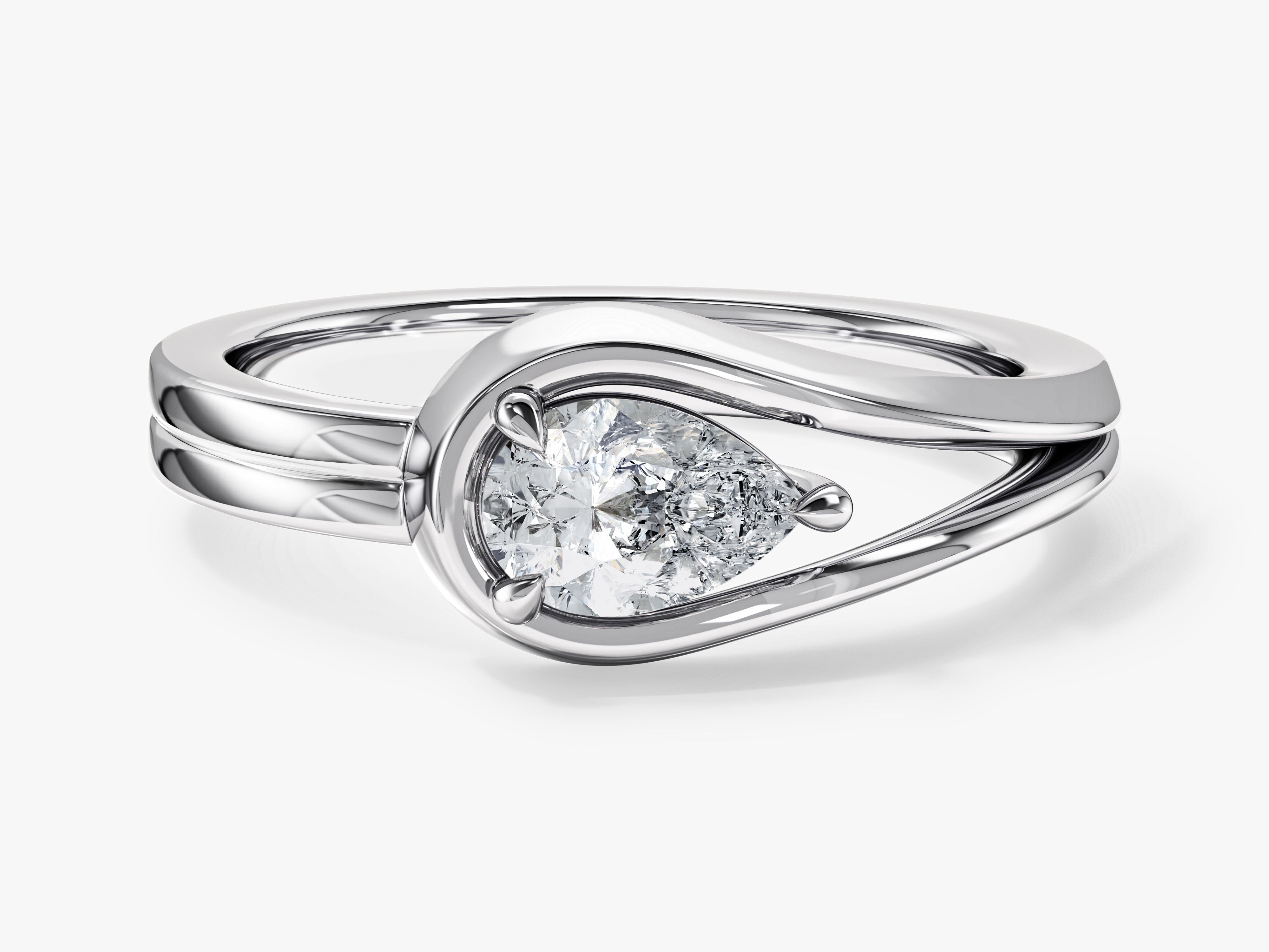 Split Shank Moissanite Engagement Ring
