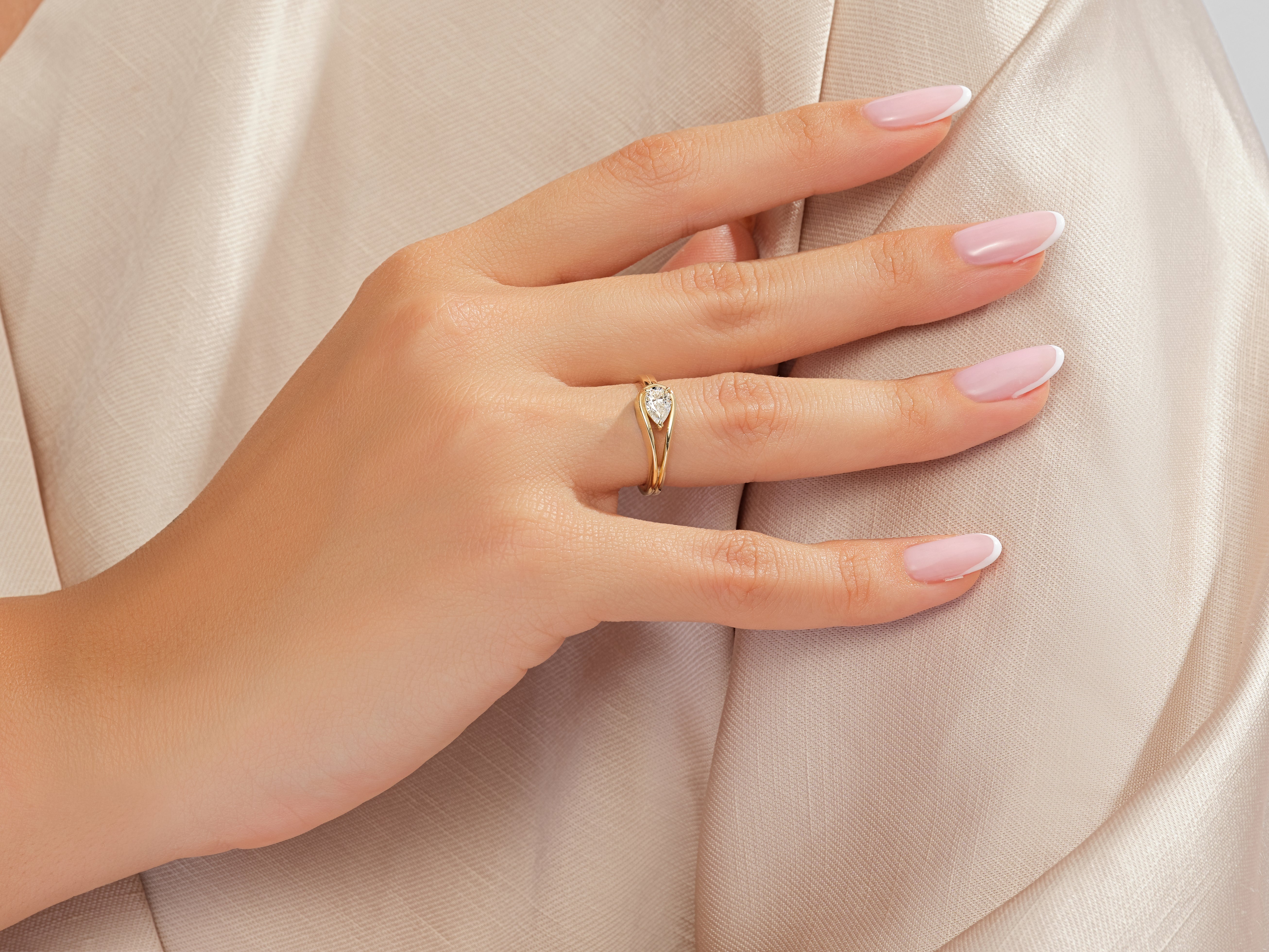 Split Shank Lab Grown Diamond Engagement Ring