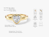 Bezel Set Heart Cut Promise Ring